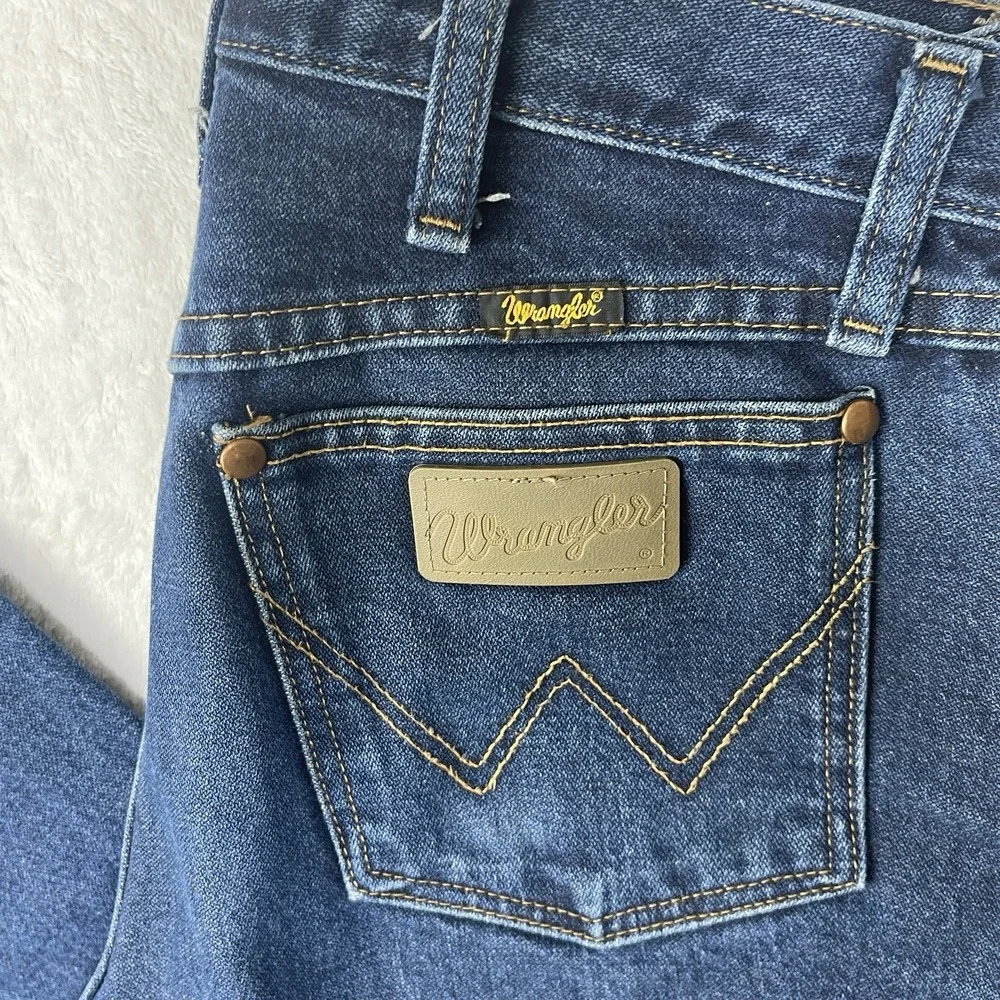 Wrangler Jeans Men's 29/30 Blue Denim Cowboy Cut Relaxed Fit Mid Rise Western
